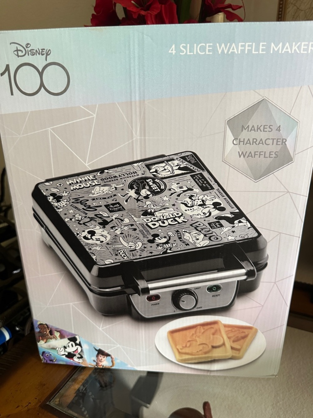 Disney Black and Gray 4-Slice Character Waffle Maker